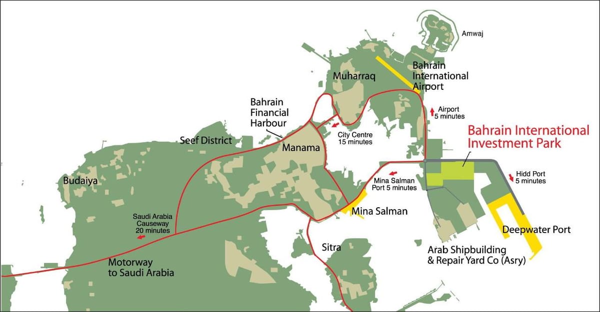 mapa de Bahrain 2030
