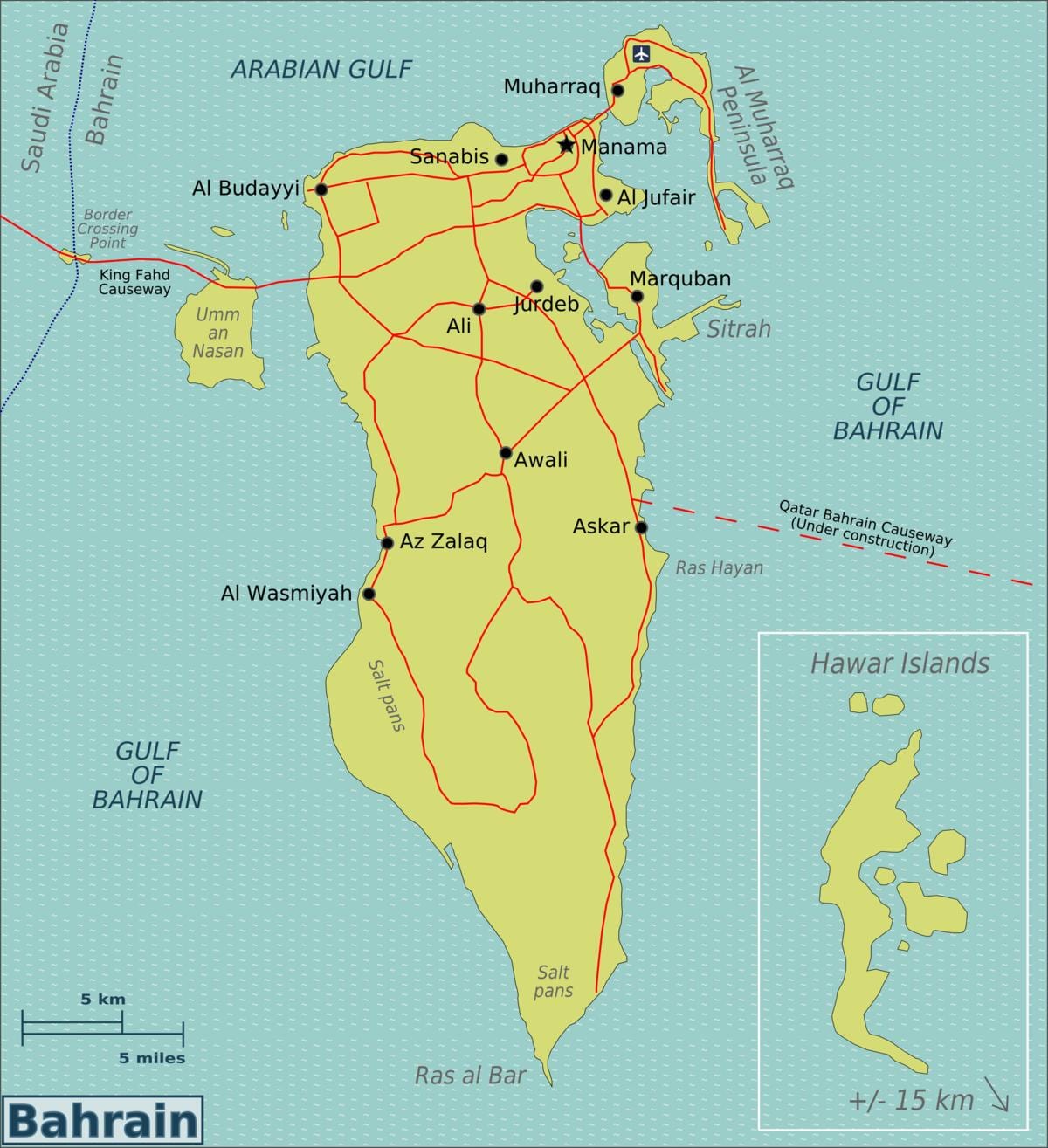 Bahrain internacional de l'aparcament de l'aeroport mapa
