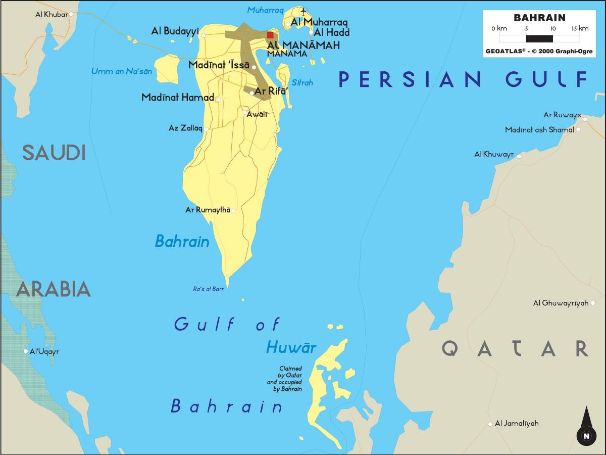 mapa de Bahrain fora de línia
