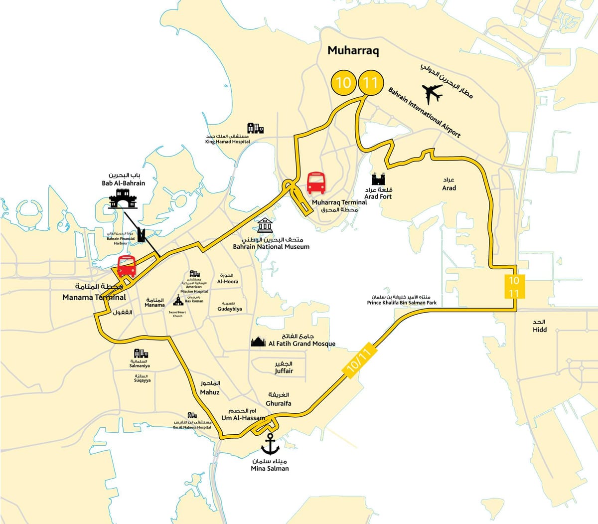mapa de Bahrain escola de conducció per carretera