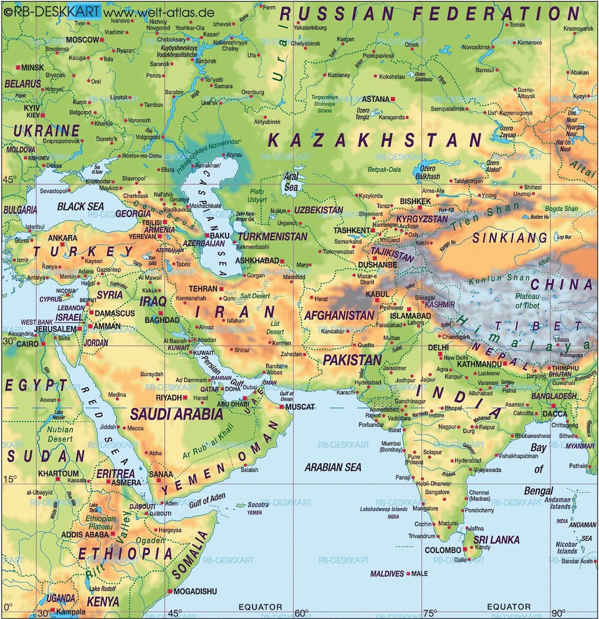 mapa de Bahrain mapa atles mundial