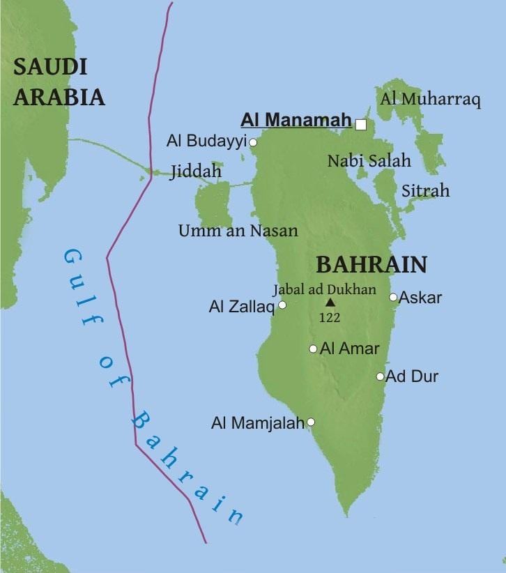 mapa de Bahrain pont