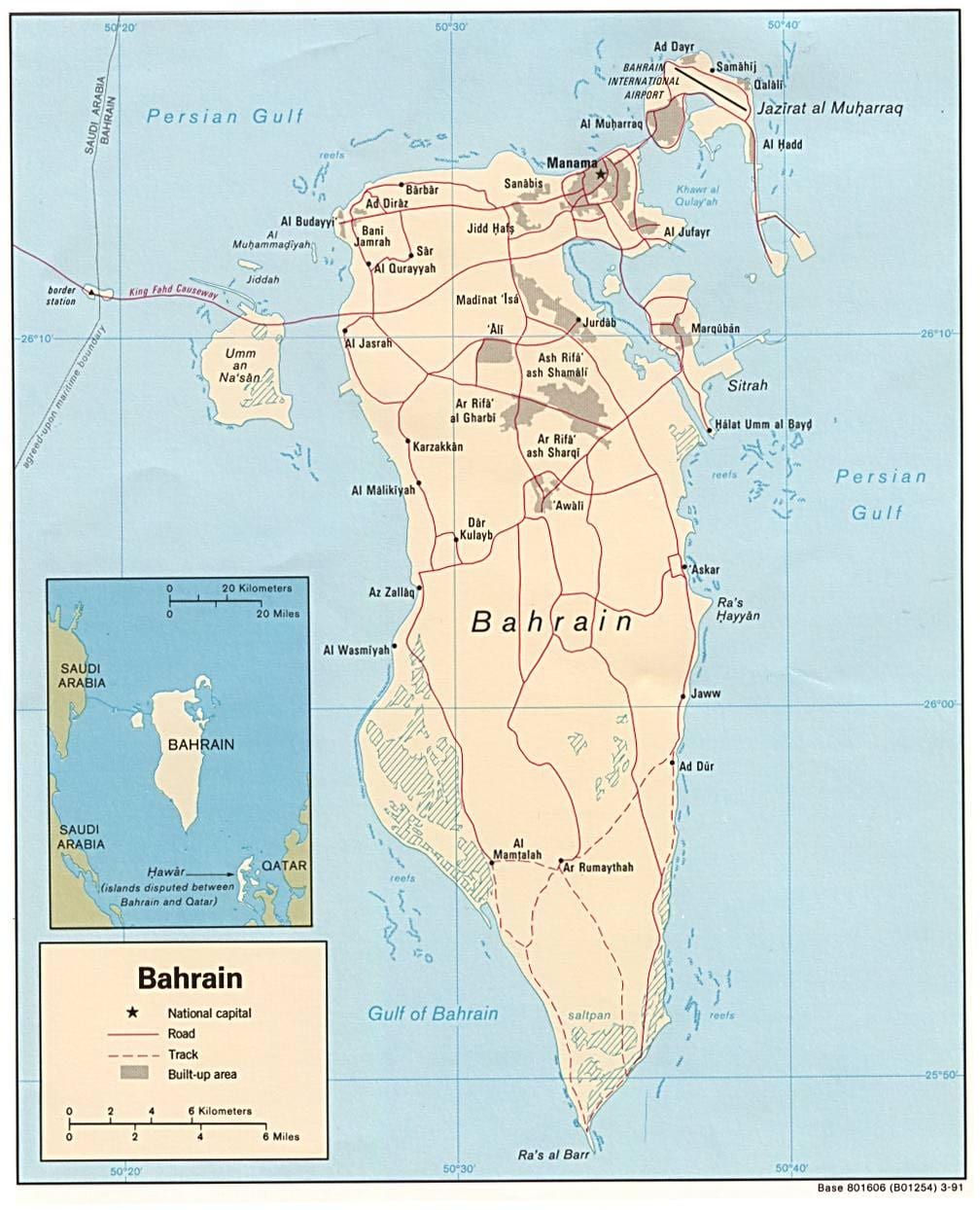 mapa d'exposició carretera de Bahrain