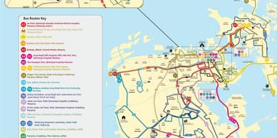 Mapa de Bahrain de bus
