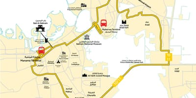Mapa de Bahrain escola de conducció per carretera