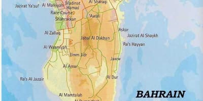 Bahrain mapa amb els llocs