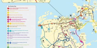 Bahrain autobús mapa de rutes