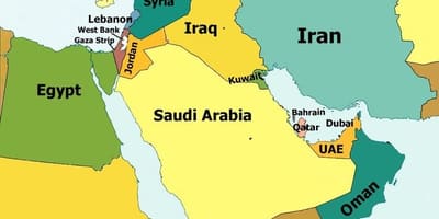 Mapa de Bahrain i els seus voltants